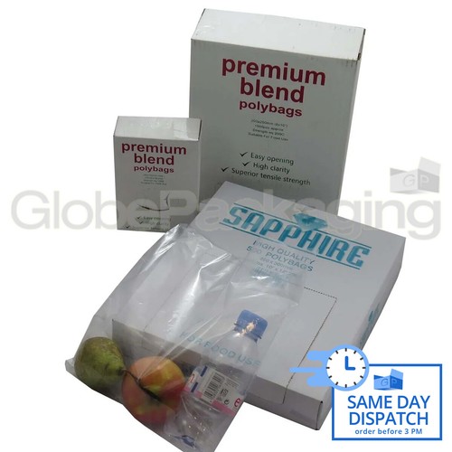 Clear polythene plastic - clear, food