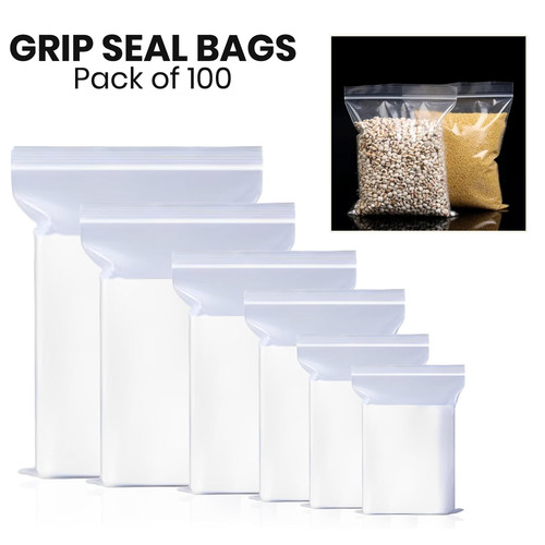 100x grip seal bags clear - 100x,