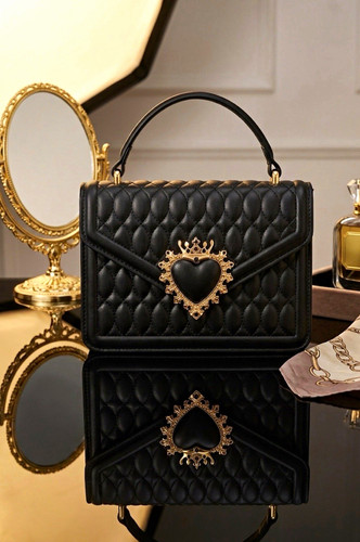 Women black quilted - quilted, faux