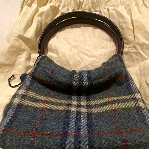 Small blue burberry - blue, tweed