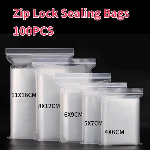 100 small clear plastic - x, bags