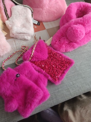 Jayley hot pink - faux, fur