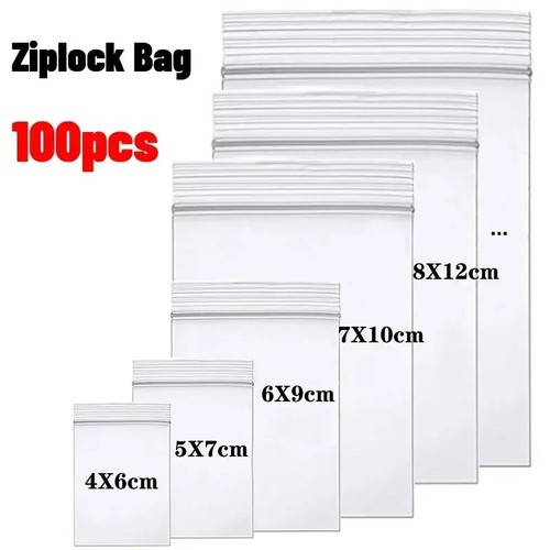 100 small clear plastic - plastic, bags