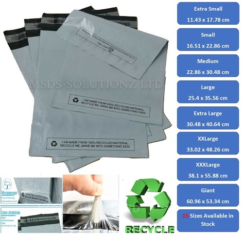 Strong grey self seal poly - grey,