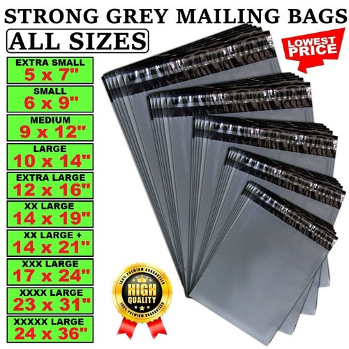 Strong grey plastic mailing - strong,