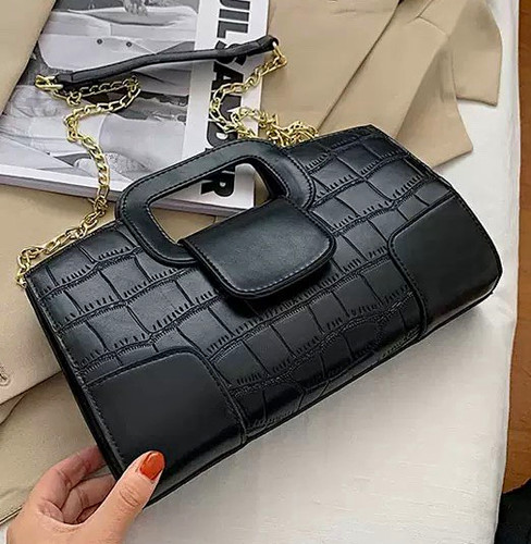 Women black croc embossed - croc,