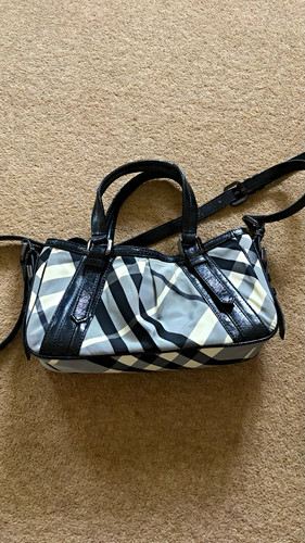 Burberry check nylon leather - burberry,