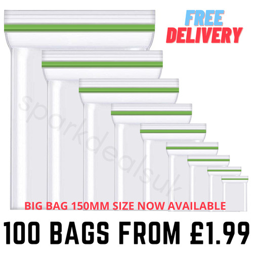 100 small zip clear - small,