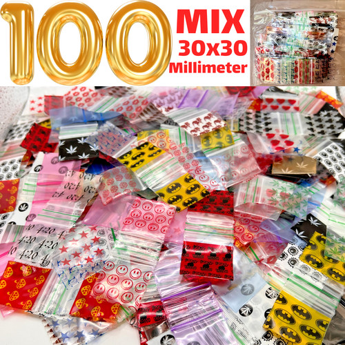 100 reusable mixed 30x30mm - reusable,