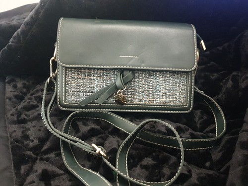 Green and tweed leather body - green,
