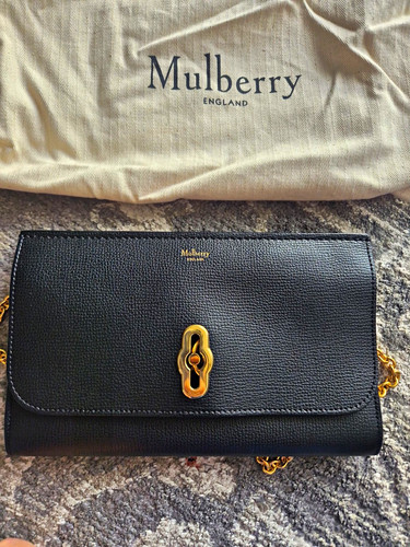 Mulberry black pebbled - black, leather
