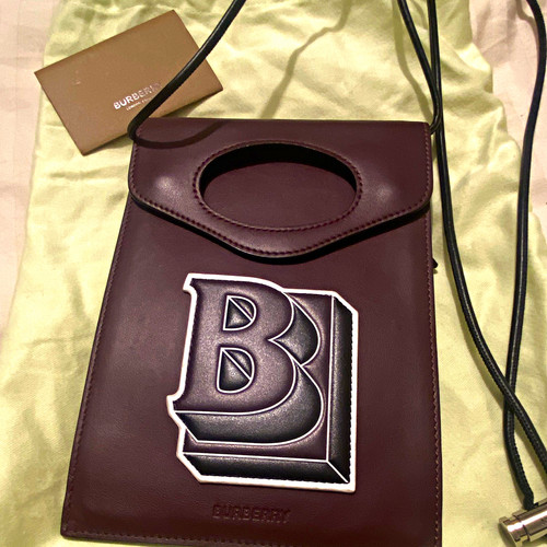 Burberry pocket bag burgundy - burberry,