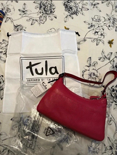 Tula pink leather shoulder bag - tula,
