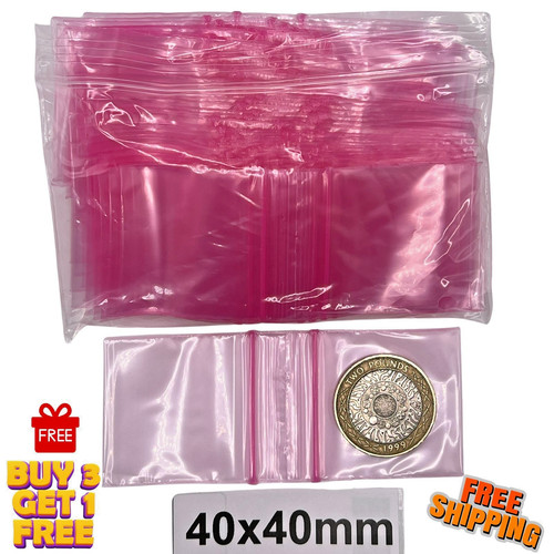 100 reusable 40x40mm pink - 100, x